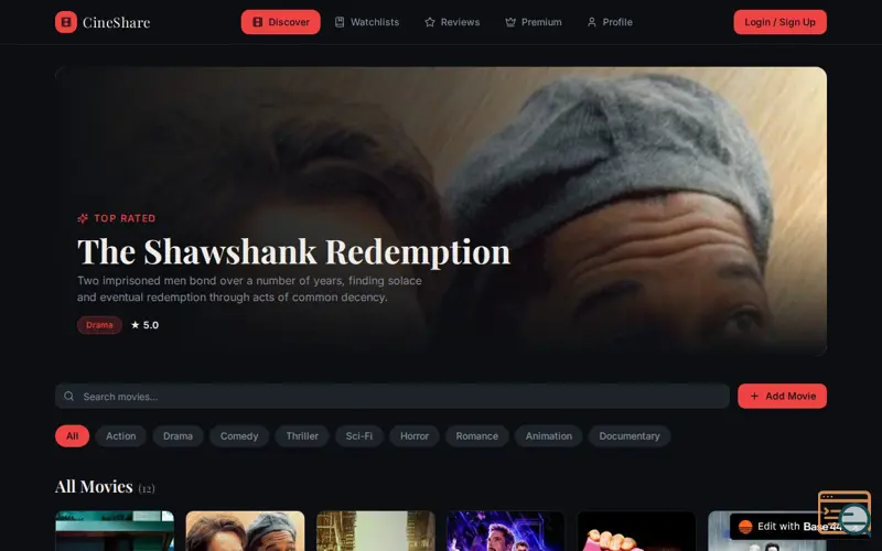 Screenshot of CineMatch