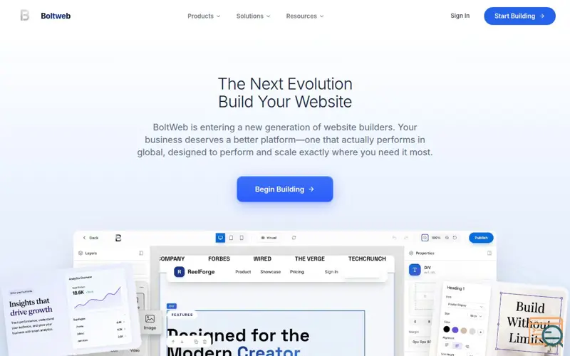 Screenshot of Boltweb