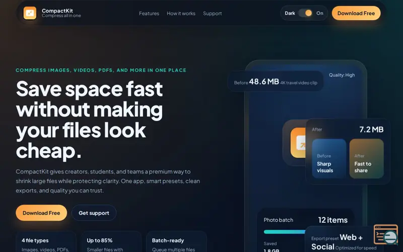 Screenshot of CompactKit