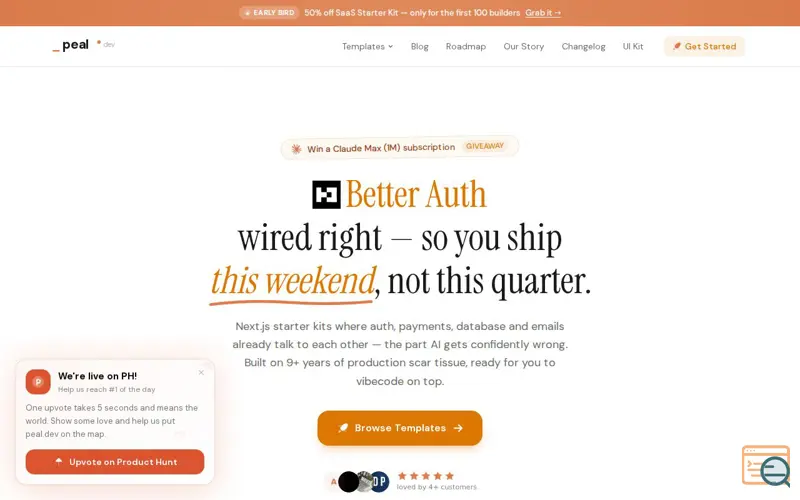 Screenshot of peal.dev