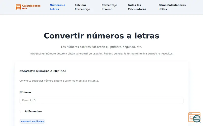 Screenshot of Calculadoras Hub