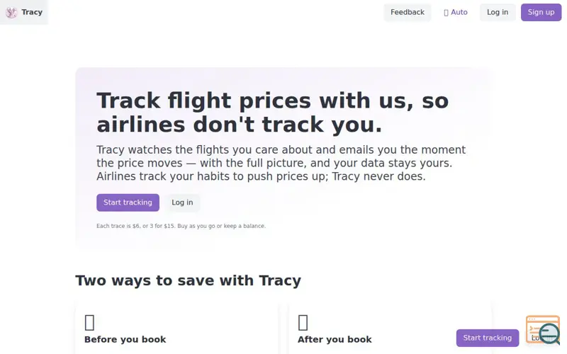 Screenshot of Tracy | Kindred Solves Flights