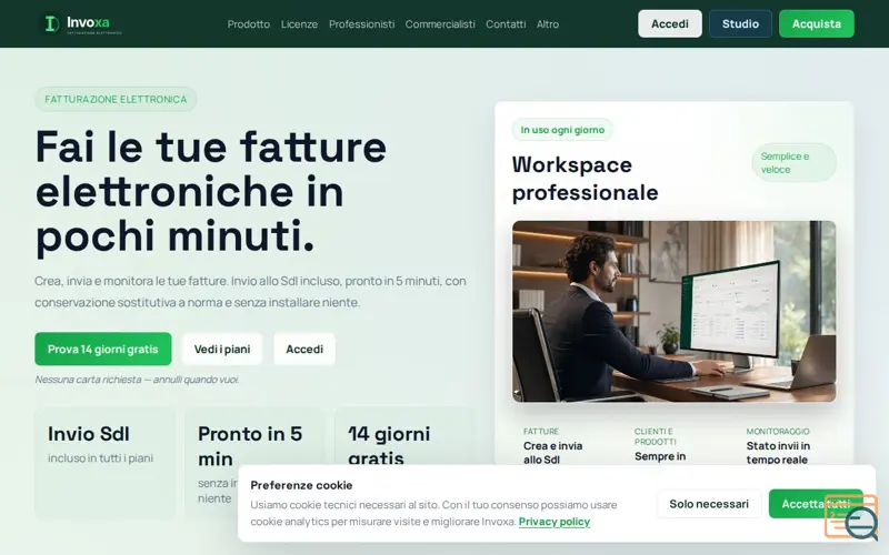 Screenshot of Invoxa
