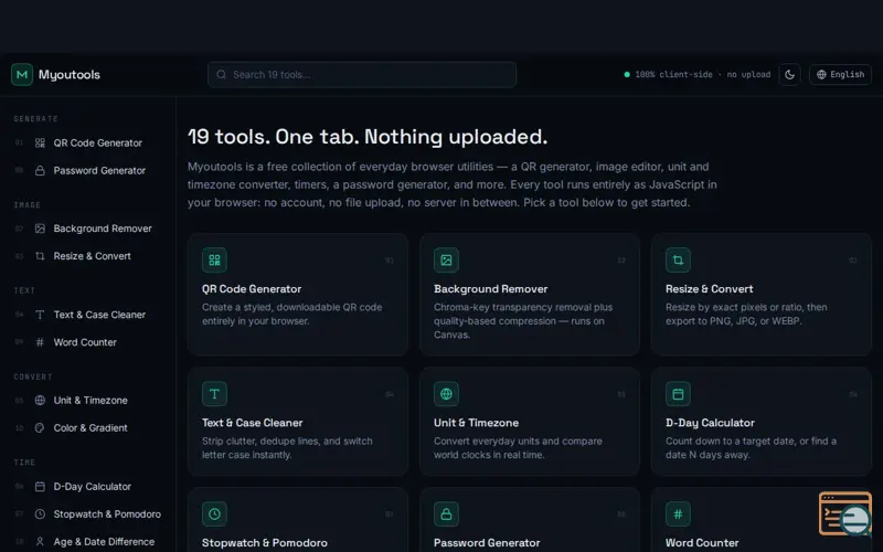 Screenshot of Myoutools