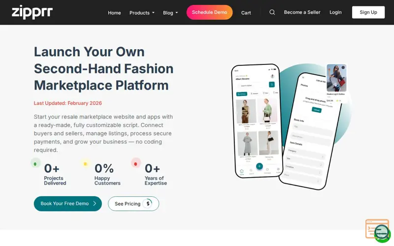 Screenshot of Vinted Clone - Zipprr