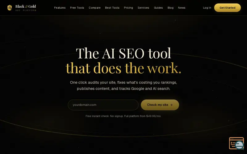 Screenshot of Black & Gold SEO