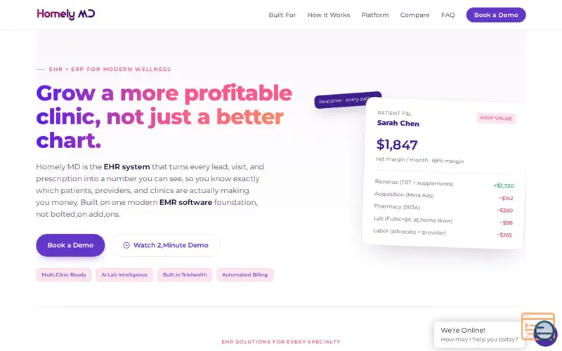 Screenshot of HomelyMD