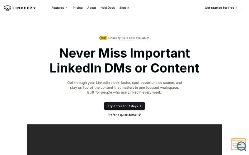 Screenshot of Linkeezy