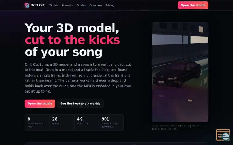 Screenshot of Drift Cut