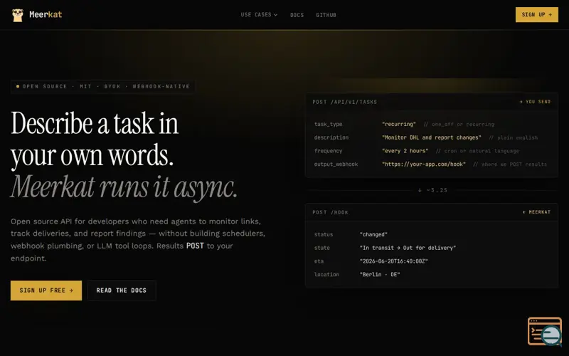 Screenshot of Meerkatagents