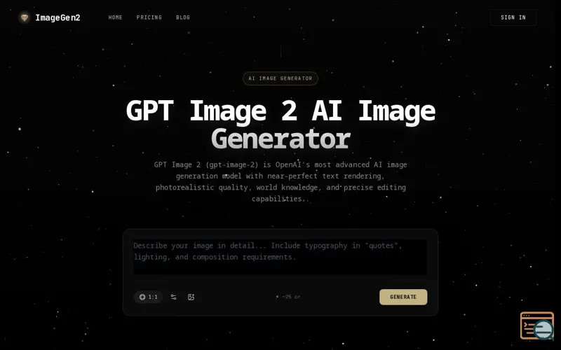 Screenshot of ImageGen2