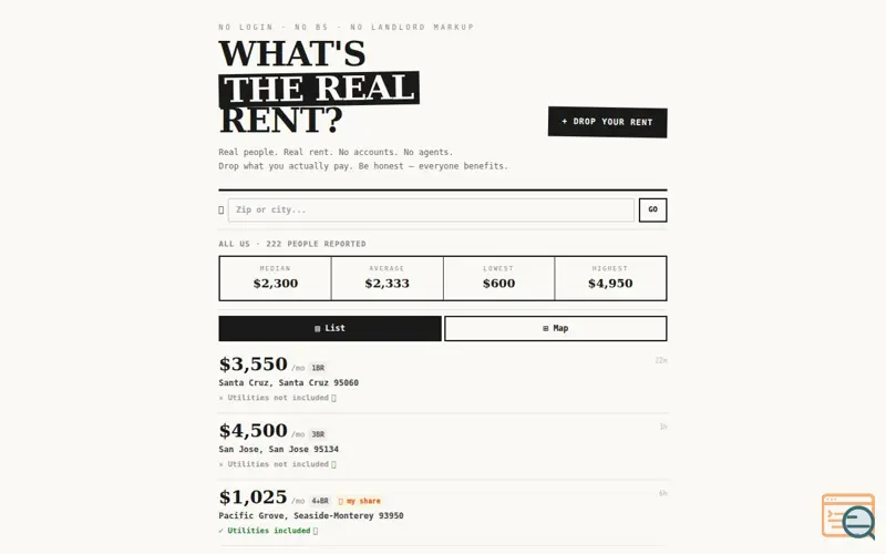 Screenshot of Real Rent