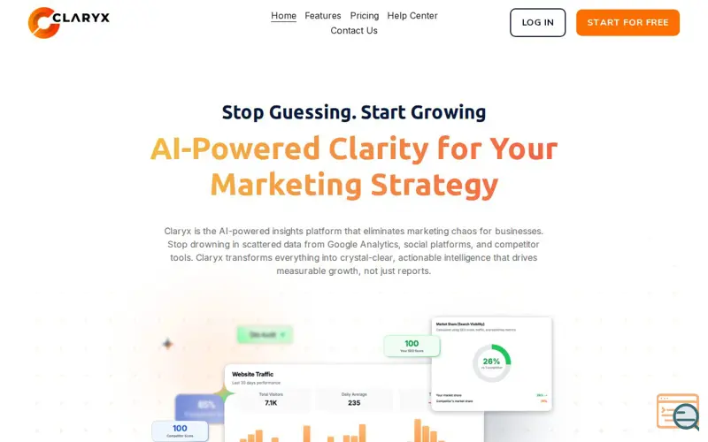 Screenshot of Claryx, a launch using Zoho Books
