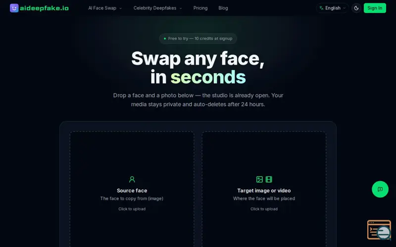 Screenshot of aideepfake.io