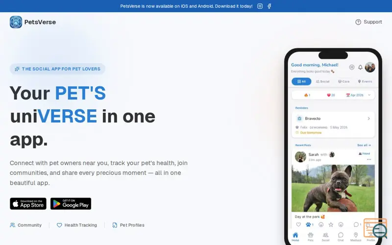 Screenshot of PetsVerse