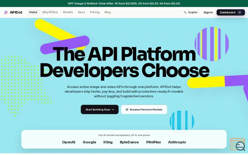 Screenshot of APIDot