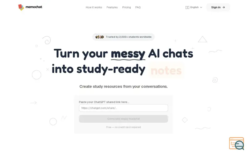 Screenshot of Memochat