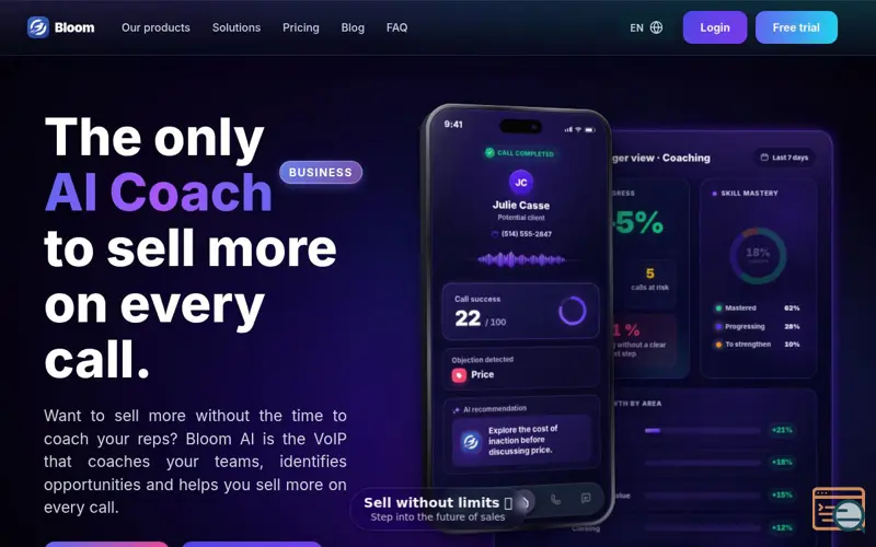 Screenshot of Bloom AI