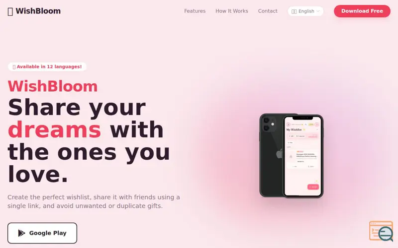 Screenshot of Wishbloom - Wishlist & Gifts
