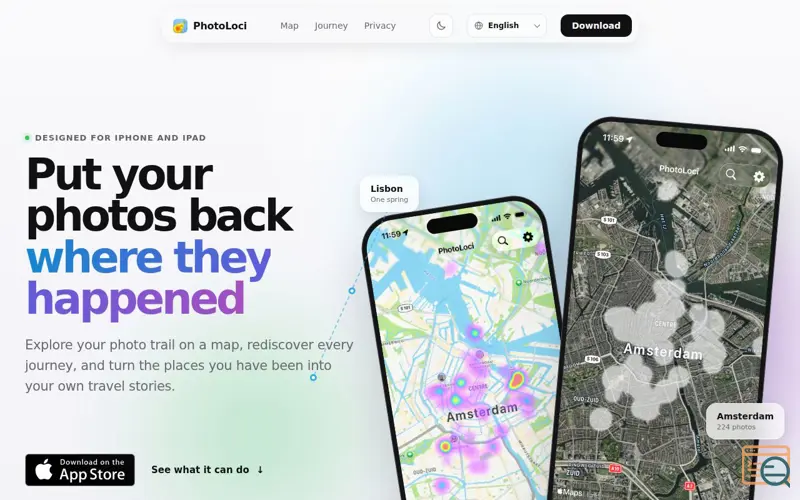 Screenshot of PhotoLoci - Find Your Photos on Map 
