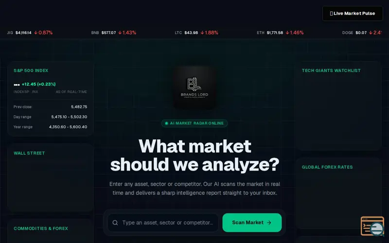 Screenshot of Brands Lord AI