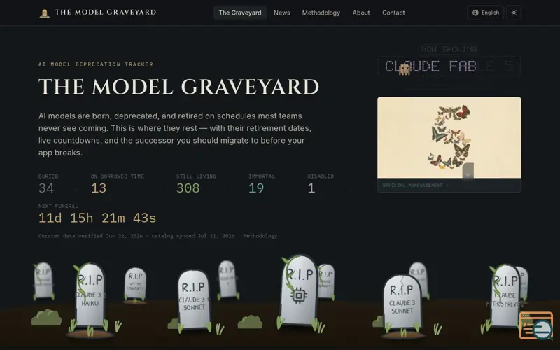 Screenshot of The Model Graveyard