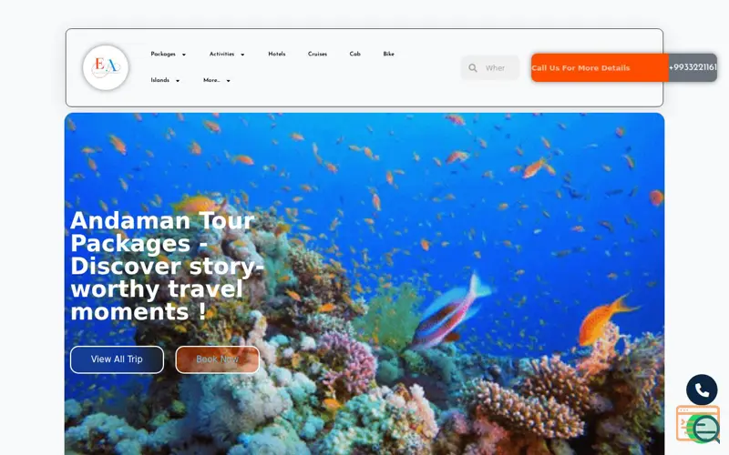 Screenshot of Andaman Tourism Packages 