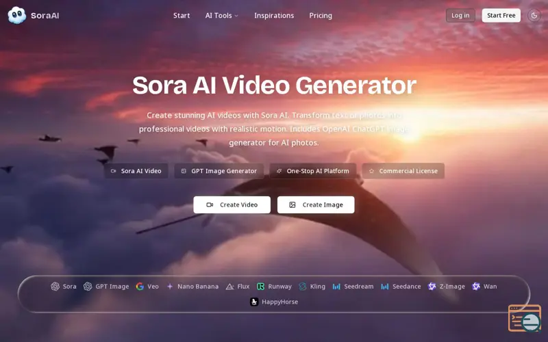 Screenshot of Sora AI Video Generator