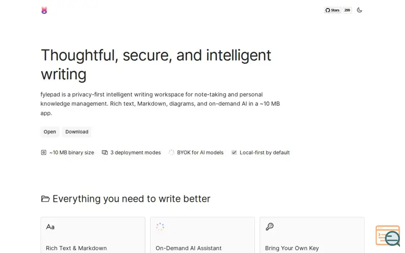 Screenshot of fylepad - a notepad of your dreams!