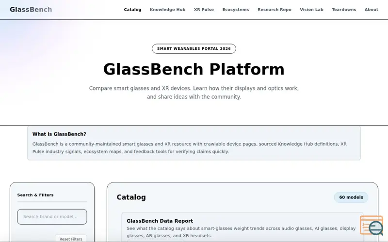 Screenshot of GlassBench