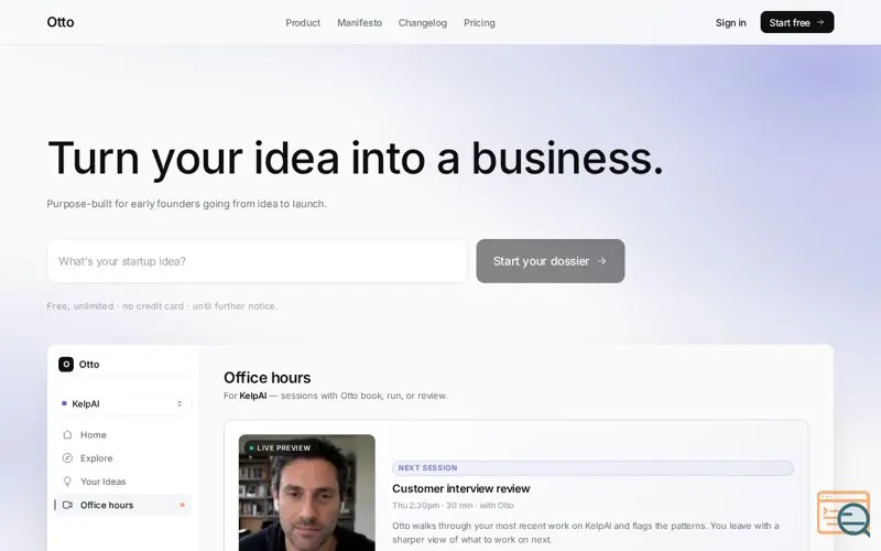 Screenshot of Otto