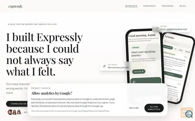 Screenshot of Expressly - Stop Overthinking