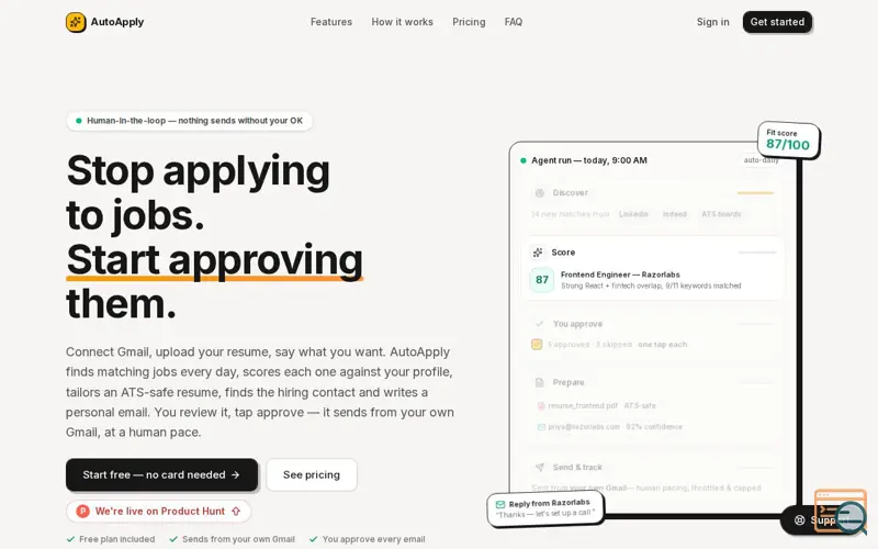 Screenshot of AutoApply