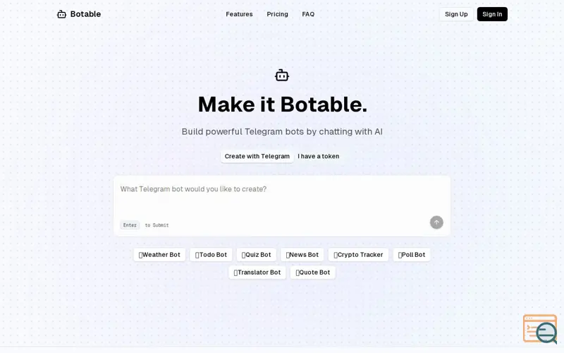 Screenshot of Botable