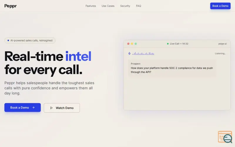Screenshot of Peppr AI