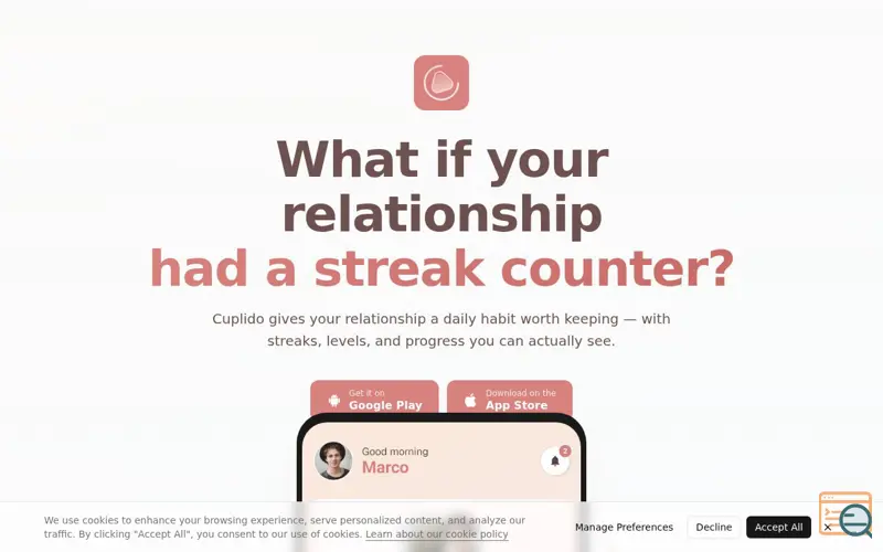 Screenshot of Cuplido