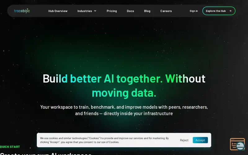 Screenshot of tracebloc, a launch using Cursor
