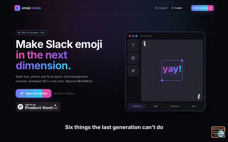 Screenshot of emoji studio