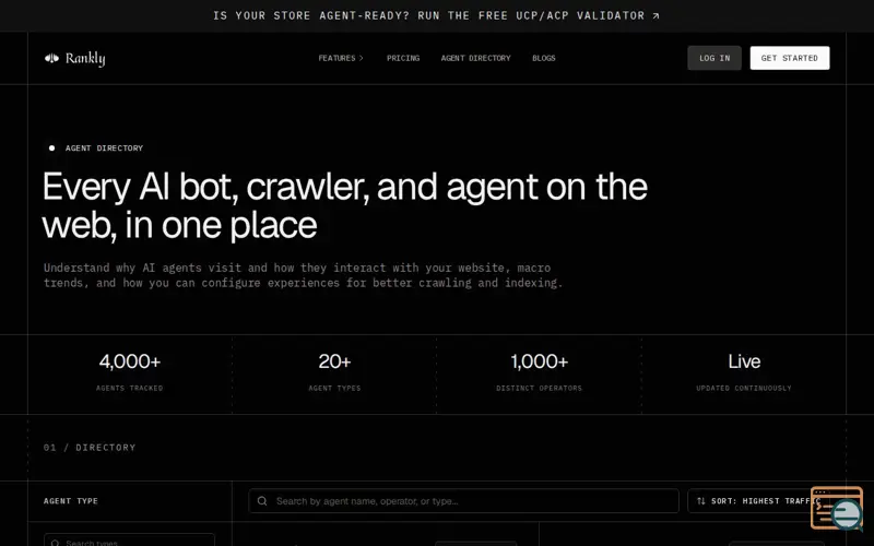 Screenshot of Agent Directory | Rankly