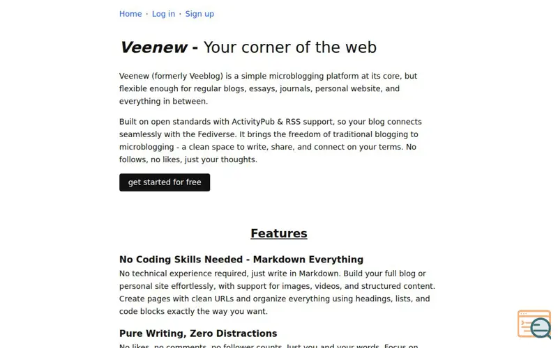 Screenshot of Veenew