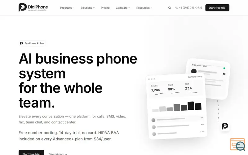 Screenshot of DialPhone