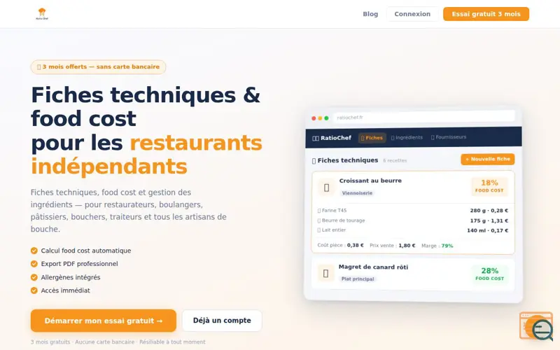 Screenshot of RatioChef