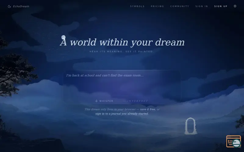 Screenshot of EchoDream
