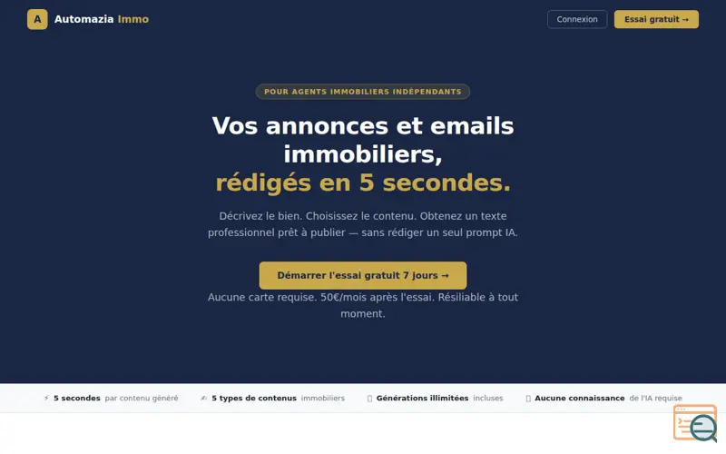 Screenshot of Automazia Immo