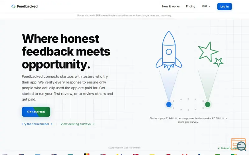 Screenshot of Feedbacked