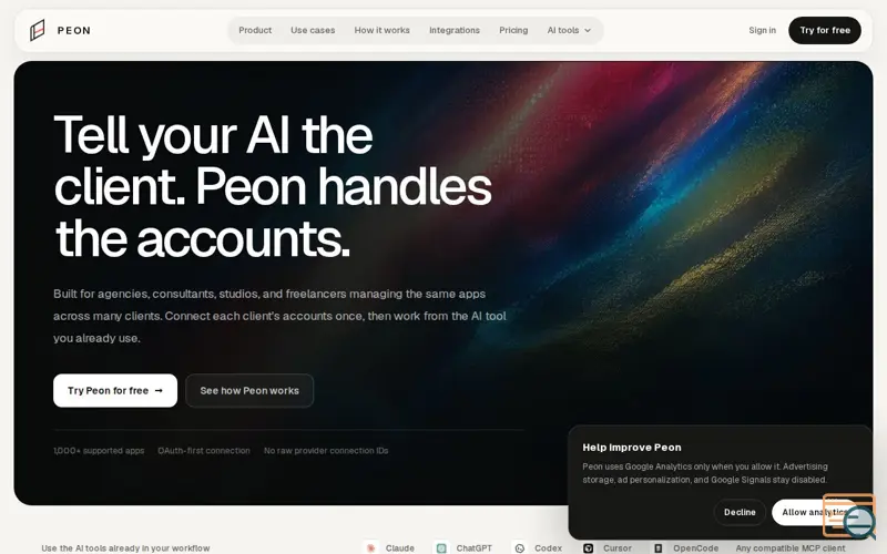 Screenshot of Peon