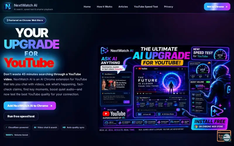 Screenshot of NextWatch AI Pro, a launch using ExtensionPay