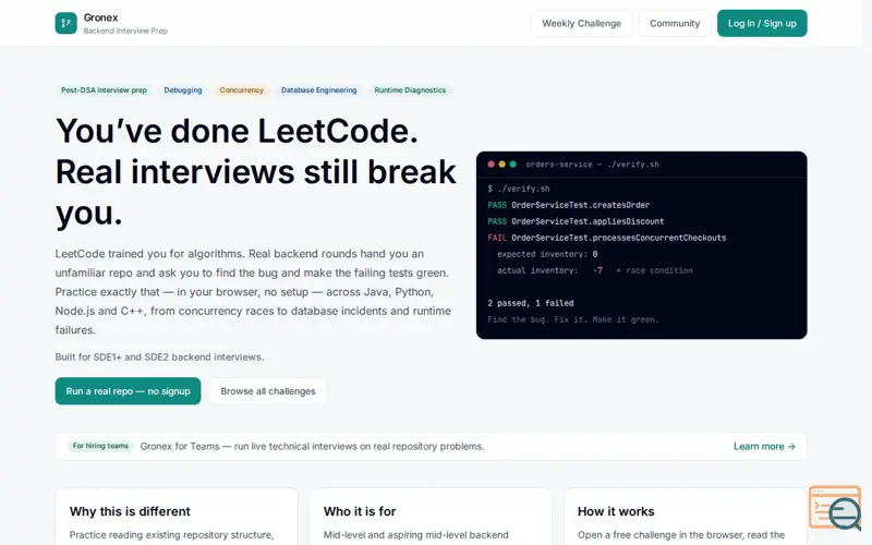 Screenshot of Gronex