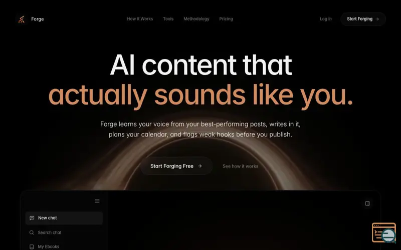 Screenshot of Forge — AI Content Strategy Platform for Creators & Agencies