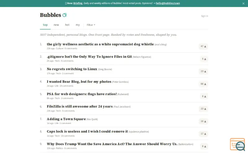 Screenshot of Bubbles